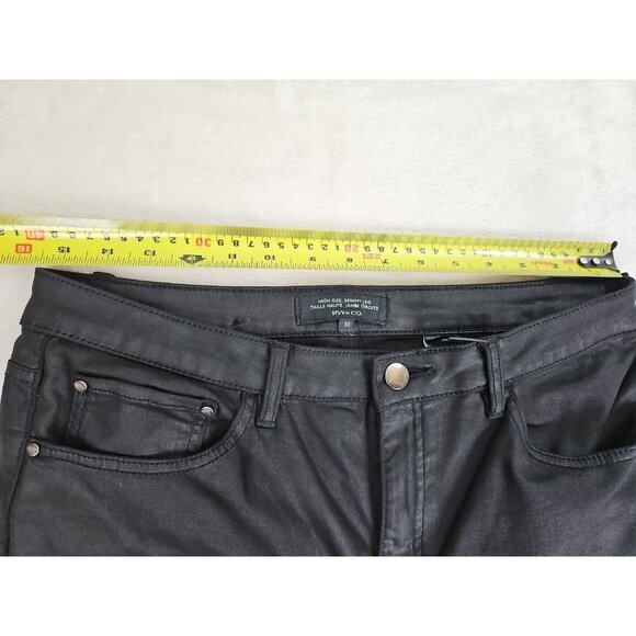 RW&Co. Women's faux leather coated skinny high rise pants jeans denim, size30 - Picture 5 of 7